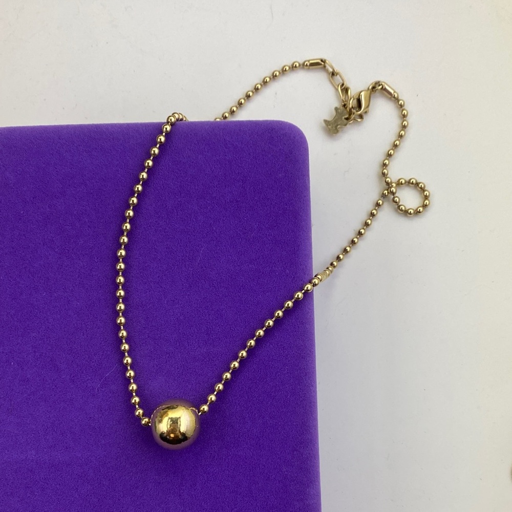 💛 Agatha Paris Gold Plated Ball Beaded Necklace